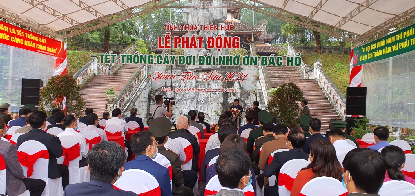 Quỹ Bảo vệ và Phát triển rừng tỉnh Thừa Thiên Huế tham gia lễ “Phát động Tết trồng cây Xuân Tân Sửu năm 2021”